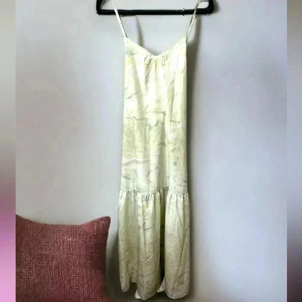 NWT Vacancy Maxi Dress Ice Dye/Green Tie Dye L - Picture 2 of 8